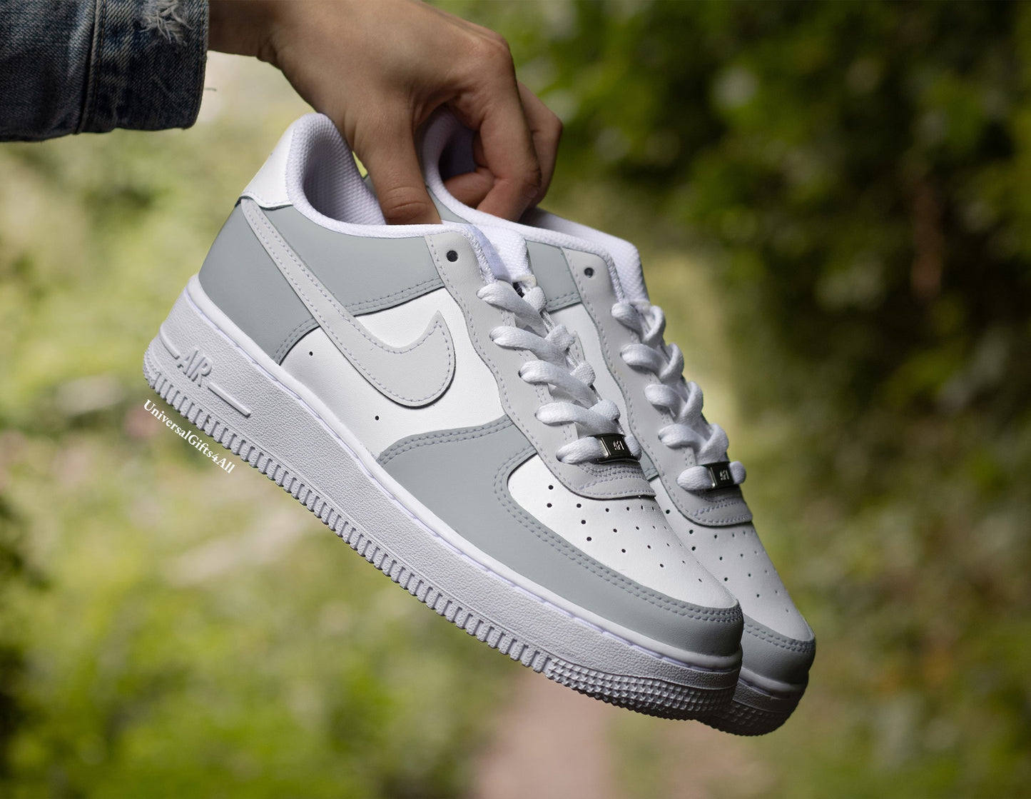 Customized Air Force 1 sneakers, Earthtone Grey, Birthday Gift, Fashion 2024