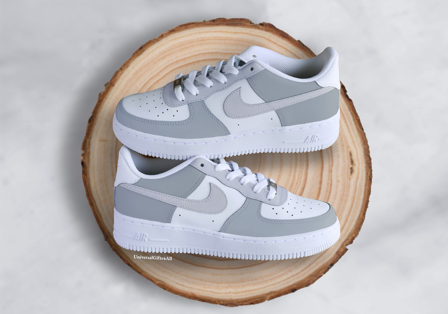 Customized Air Force 1 sneakers, Earthtone Grey, Birthday Gift, Fashion 2024
