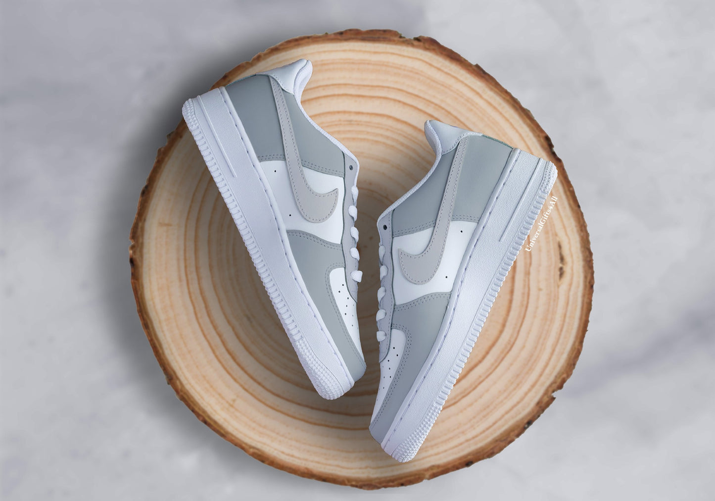 Customized Air Force 1 sneakers, Earthtone Grey, Birthday Gift, Fashion 2024