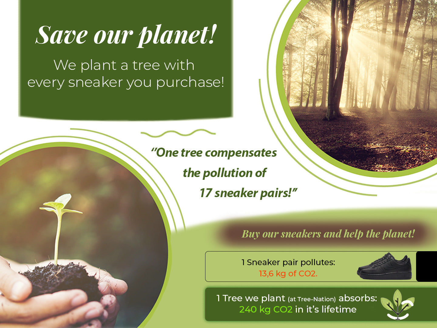 Save our planet custom sneakers