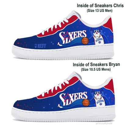Custom Request Air Force 1 '76ers + Eagles + Couri + VIP Splatters'