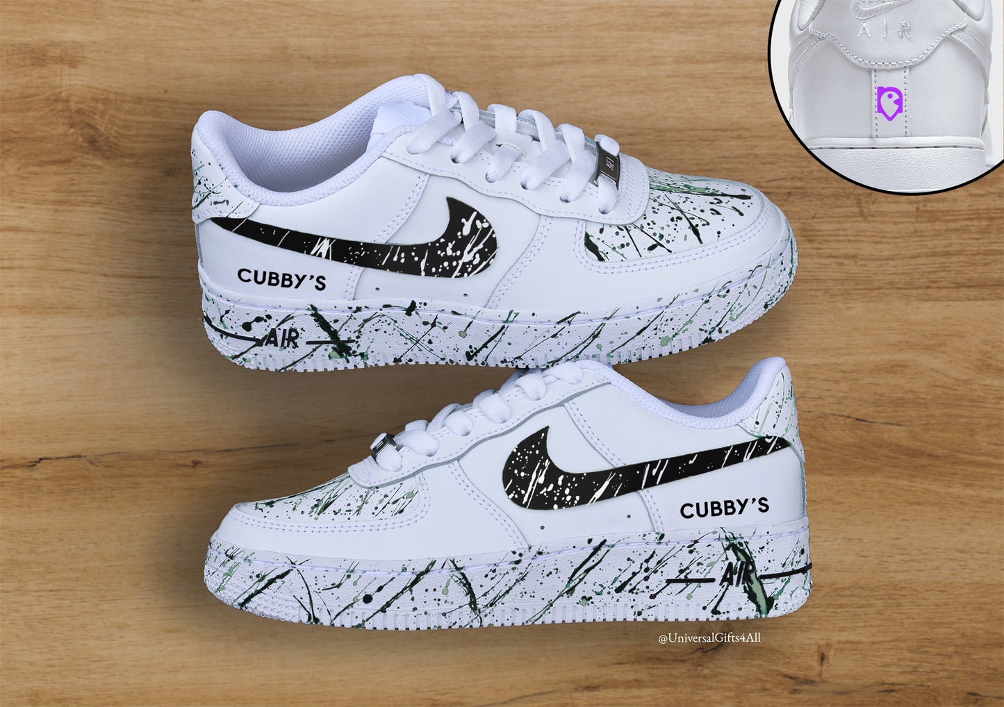 Custom Request Air Force 1 'Brand Sneaker Wall + VIP Splatters'