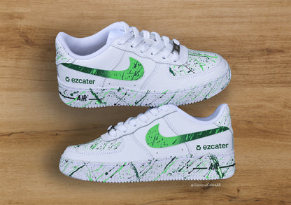 Custom Request Air Force 1 'Brand Sneaker Wall + VIP Splatters'