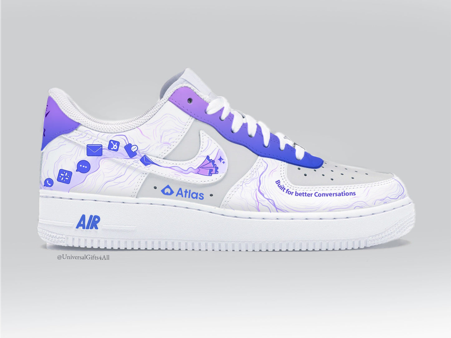 Custom Request Air Force 1 'Brand Sneaker Wall + VIP Splatters'