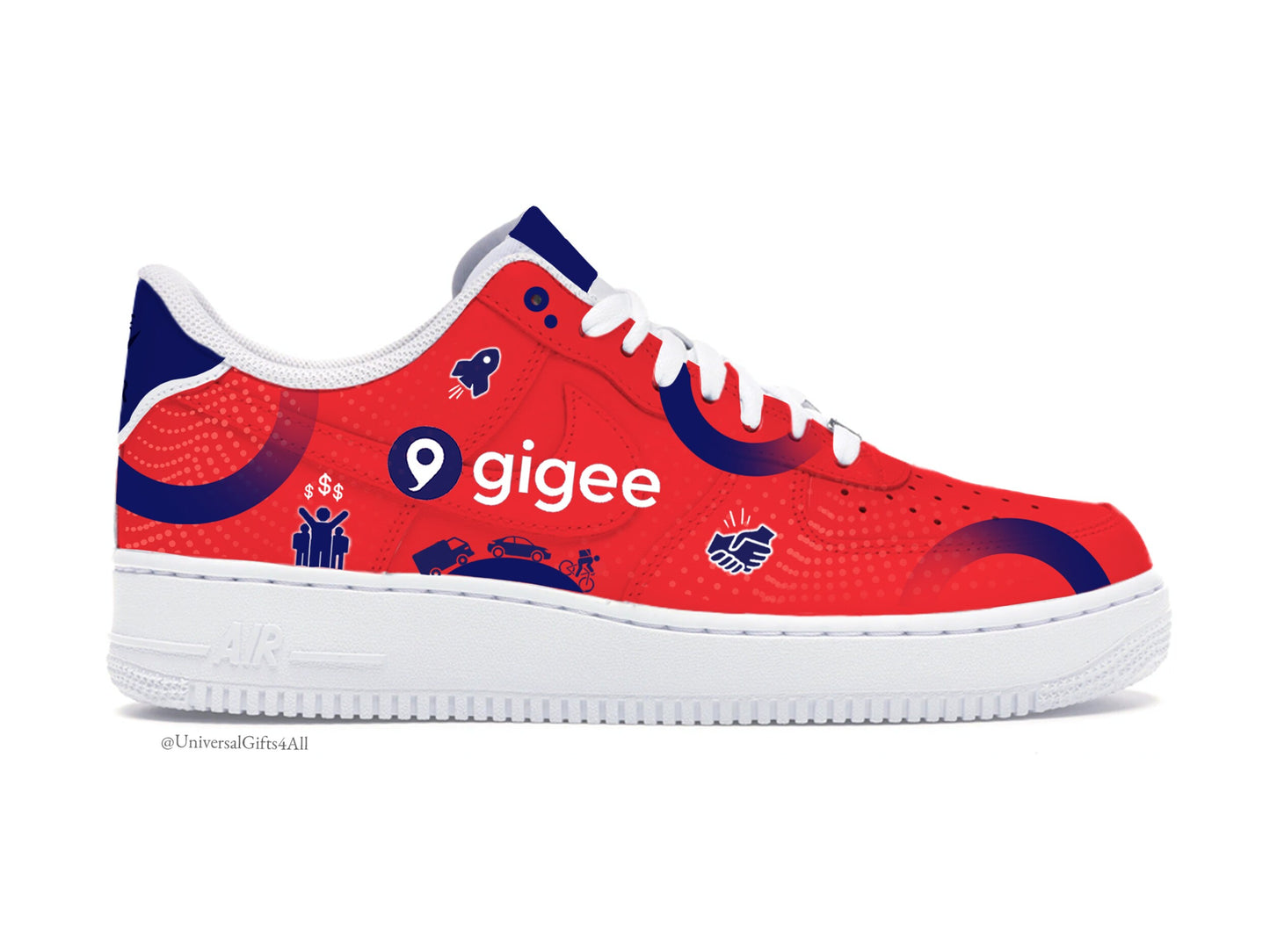 Custom Request Air Force 1 'Brand Sneaker Wall + VIP Splatters'