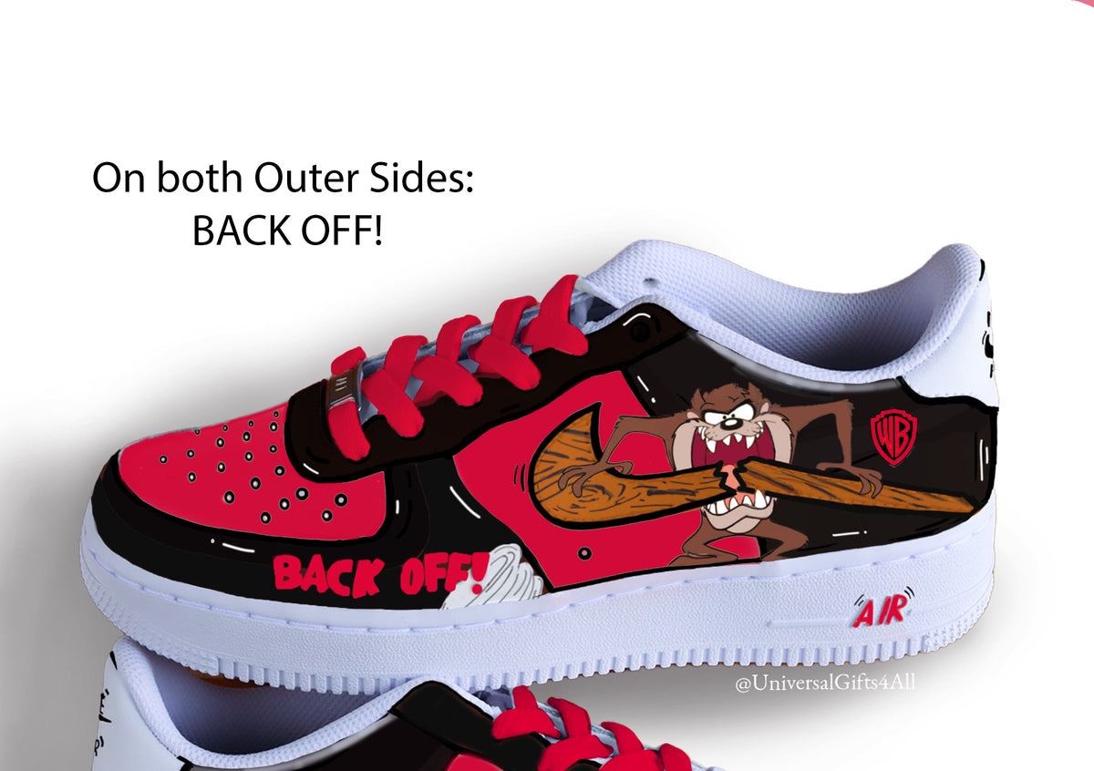 Custom Request Taz 'Back Off TazMobile' Air Force 1