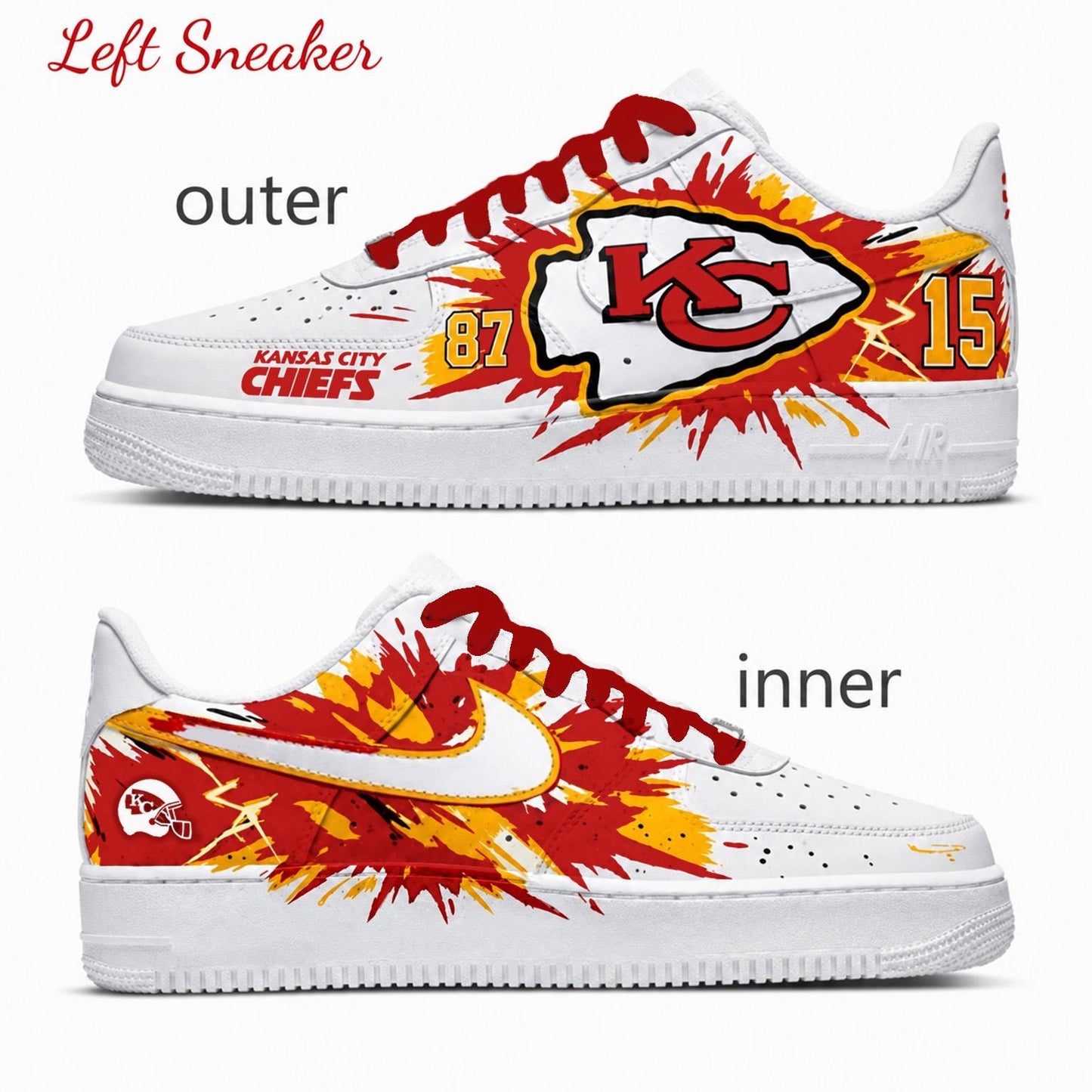 Custom Request KC 'Kansas City Chiefs' Air Force 1